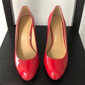Patent leather pumps